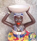 01 A - NAMORADEIRA FRUTEIRA COM CHITA - 34 CM ALTURA